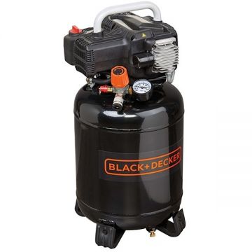 Compresor Black+Decker BD 195/24V-NK Vertical 24L Fara Ulei 15 Hp 10 bar 180l/min Compresor Black+Decker BD 195/24V-NK Vertical 24L Fara Ulei 15 Hp 10 bar 180l/min