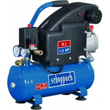 Compresor HC08 Scheppach 5906119901, 1100 W, 8 L, 8 bari