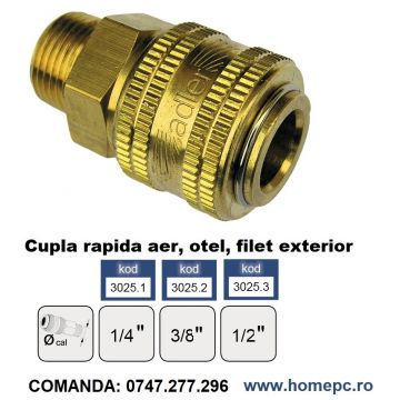 Cupla rapida aer, alama, filet exterior 3/8