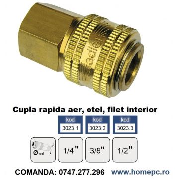 Cupla rapida aer, alama, filet interior 3/8