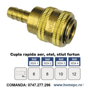 Cupla rapida aer, alama, stiut furtun 8 mm ADLER MA3024.2