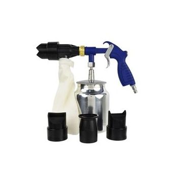 Pistol de sablare cu recuperator + 4 duze 200L/min 1L, GEKO G01197