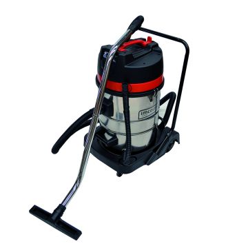 Aspirator industrial 2000W, 70L, inox cu 2 motoare, 2 trepte de putere, umed/uscat