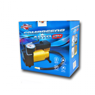 Compresor auto Carmax 150PSI, mecanic, 3 adaptoare, 12 V, 16,3 x 8,3 x 15 cm