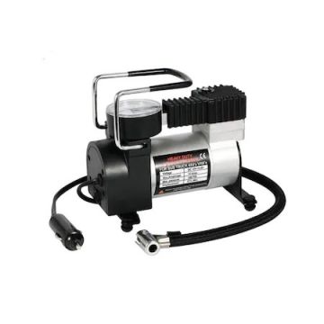 Compresor Auto FOXMAG24, 12V, Umflare Rapida, Portabila, 10 Amp, 965 kPA, 35l/min, Usor, Ergonomic, Alb/Negru