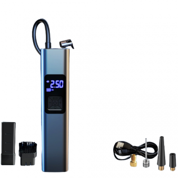 Compresor auto wireless 4 in 1, aspirator, lanterna LED, presetare presiune, 120 PSI afisaj digital LCD, multifunctional Compresor auto wireless 4 in 1, aspirator, lanterna LED, presetare presiune, 120 PSI afisaj digital LCD, multifunctional
