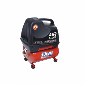 Compresor de aer monofazat portabil, FIAC Professional Italia, tip AIR6/201 230V, rezervor 6l, debit 168l/min, 8 bar, fara ulei