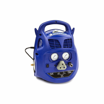 Compresor de aer monofazat portabil silentios, MICHELIN, tip MCX6U, 230V, rezervor 6l, debit 160l/min, 8 bar, fara ulei Compresor de aer monofazat portabil silentios, MICHELIN, tip MCX6U, 230V, rezervor 6l, debit 160l/min, 8 bar, fara ulei