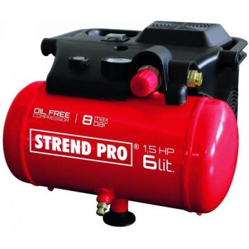 Compresor, fara ulei, 1100 W, 1.5 CP, 6 L, 8 bar, Strend Pro