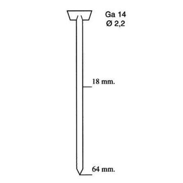 Cui/Capsa cu cap tip TN 22/25 STEEL (1000 Unitati)