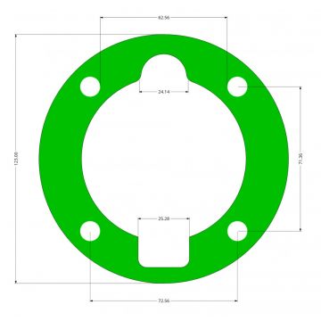 Garnitura cap compresor piston 80MM median SPC0102