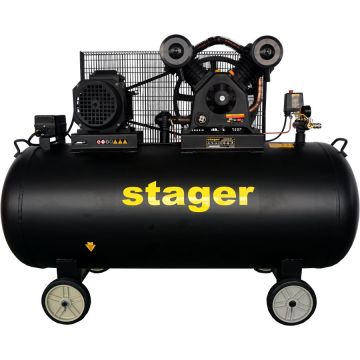 HMV0.6/370-10 compresor aer 370L 10bar 600L/min trifazat angrenare curea