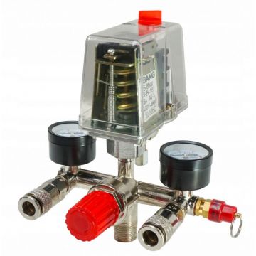 Presostat compresor aer + supape 25A 400V 3-8 bari VERKE V81209