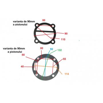 Set garnituri cilindru compresor 90mm 2090 B-ACS2090 Set garnituri cilindru compresor 90mm 2090 B-ACS2090
