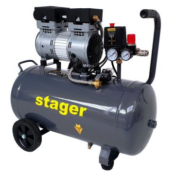 Stager HM0.75JW 50 compresor aer, 50L, 8bar, 135L min, monofazat, angrenare directa, silentios