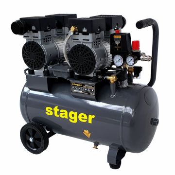 Stager HM0.75x2JW 50 compresor aer, 50L, 8bar, 270L min, monofazat, angrenare directa, silentios