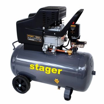 Stager HM2050B compresor aer, 50L, 8bar, 200L min, monofazat, angrenare directa