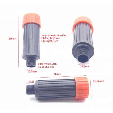 Supapa aer comprimat pentru cap compresie filet M16 16mm 3/8 Supapa aer comprimat pentru cap compresie filet M16 16mm 3/8