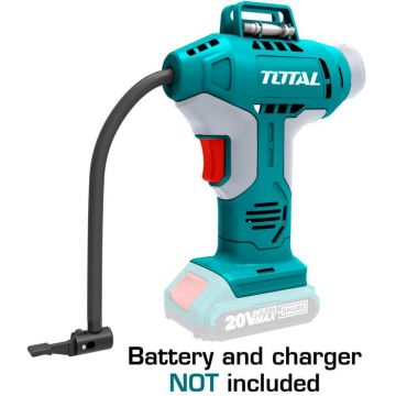 TOTAL - COMPRESOR AER - 150PSI 10BAR - LI-ION - 20V (NU INCLUDE ACUMULATOR SI INCARCATOR) TOTAL - COMPRESOR AER - 150PSI 10BAR - LI-ION - 20V (NU INCLUDE ACUMULATOR SI INCARCATOR)