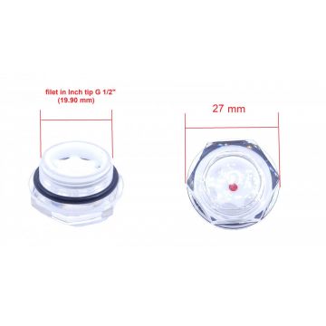 Vizor ulei cap compresor filet plastic 1/2