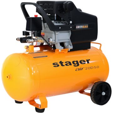 Air 20D50 compresor aer 50L 8bar 200L/min monofazat angrenare directa Air 20D50 compresor aer 50L 8bar 200L/min monofazat angrenare directa