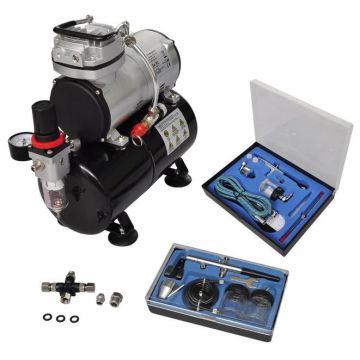 Airbrush Set compresor aerograf cu 2 pistoale Airbrush Set compresor aerograf cu 2 pistoale