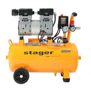 Compresor aer, 24L, 8bar, 135 L/min, monofazat, angrenare directa, silentios, Stager Air 14DS24