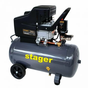 Compresor aer 50L Stager HM2050B 8bar, 200L/min, monofazat, angrenare directa Compresor aer 50L Stager HM2050B 8bar, 200L/min, monofazat, angrenare directa