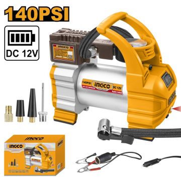 Compresor aer Auto 12V cu 1 Cilindru, 10 bar, Ingco AAC1408 Compresor aer Auto 12V cu 1 Cilindru, 10 bar, Ingco AAC1408