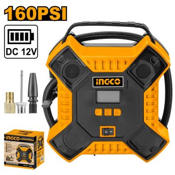 Compresor Auto 12V cu Afisaj Digital, 35 l/min, 3m cablu, 11 bar Ingco AAC1601 Compresor Auto 12V cu Afisaj Digital, 35 l/min, 3m cablu, 11 bar Ingco AAC1601