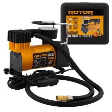 Compresor auto cu manometru, 10bar, 150psi, 30l/min, 12V, ROTOR RY-5080 Compresor auto cu manometru, 10bar, 150psi, 30l/min, 12V, ROTOR RY-5080