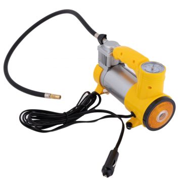 Compresor Auto Klausstech Pentru Autovehicule Mari, Cyclone, 12 V, 35 L/min, 150 Psi, Culoare Galben