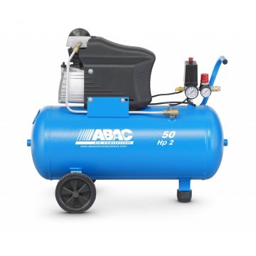 Compresor de aer cu piston - 1.5 kW, 220 L/min, 10 bari - Rezervor 50 Litri - ABAC-MONTE-CARLO-L20 Compresor de aer cu piston - 1.5 kW, 220 L/min, 10 bari - Rezervor 50 Litri - ABAC-MONTE-CARLO-L20