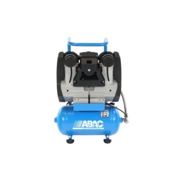 Compresor de aer cu piston fara ulei, silentios - 1.5 kW, 230 L/min, 9 bari - Rezervor 6 Litri - ABAC-START-QUIETE-OS20