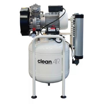 Compresor de aer medical cu piston fara ulei, silentios, cu uscator montat pe rezervor - 50 l, 1.1 kW, 240 L/min, 8 bari - ABAC-CleanAir-CLR-15/50T Compresor de aer medical cu piston fara ulei, silentios, cu uscator montat pe rezervor - 50 l, 1.1 kW, 240 L/min, 8 bari - ABAC-CleanAir-CLR-15/50T