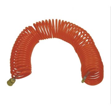 Furtun spiralat flexibil aer comprimat cu cuple rapide - 1/4 Furtun spiralat flexibil aer comprimat cu cuple rapide - 1/4