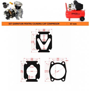 Garnituri set pentru cap compresor de aer 48-66mm CH089 Mod.12(C )