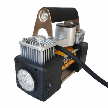 Mini compresor auto Rotor RK400, 400W, Tensiune nominala 12V, Cantitate aer 80L min.