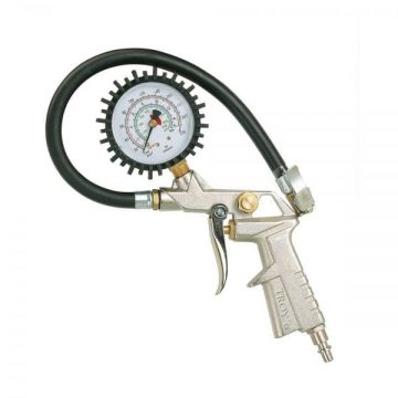 Pistol pentru umflarea anvelopelor cu manometru Troy 18604, 10 bari Pistol pentru umflarea anvelopelor cu manometru Troy 18604, 10 bari