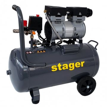 Stager HM0.75JW/50 compresor aer, 50L, 8bar, 135L/min, monofazat, angrenare directa, silentios
