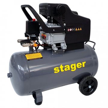Stager HM2050B compresor aer, 50L, 8bar, 200L/min, monofazat, angrenare directa