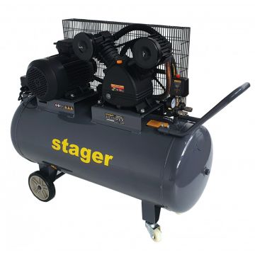 Stager HMV0.6/200 compresor aer, 200L, 8bar, 600L/min, trifazat, angrenare curea Stager HMV0.6/200 compresor aer, 200L, 8bar, 600L/min, trifazat, angrenare curea